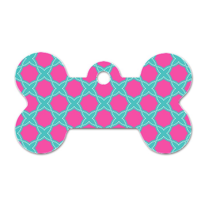 Cute Pretty Elegant Pattern Dog Tag Bone (Two Sides)