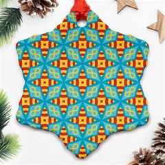 Cute Pretty Elegant Pattern Snowflake Ornament (2-side)