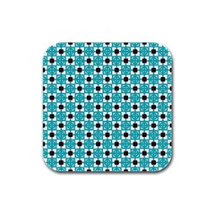 Cute Pretty Elegant Pattern Rubber Square Coaster (4 Pack) 