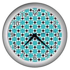 Cute Pretty Elegant Pattern Wall Clocks (silver)  by GardenOfOphir