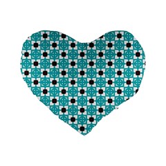 Cute Pretty Elegant Pattern Standard 16  Premium Heart Shape Cushions