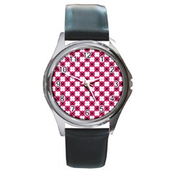 Cute Pretty Elegant Pattern Round Metal Watches