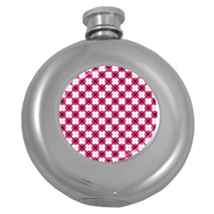 Cute Pretty Elegant Pattern Round Hip Flask (5 Oz)