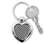 Cute abstract Pattern background Key Chains (Heart)  Front