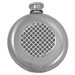 Cute abstract Pattern background Round Hip Flask (5 oz) Front