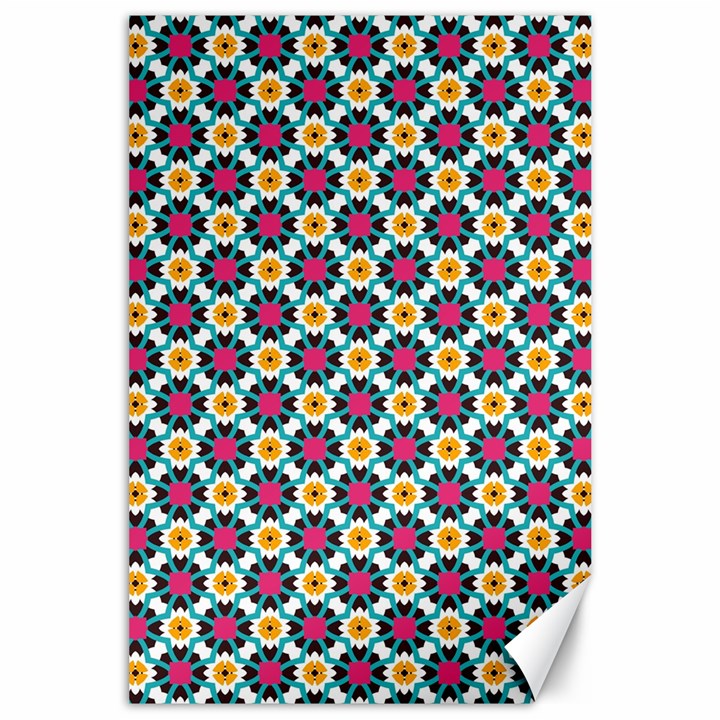 Cute abstract Pattern background Canvas 24  x 36 