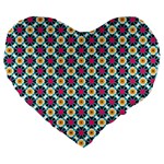 Cute abstract Pattern background Large 19  Premium Heart Shape Cushions Front