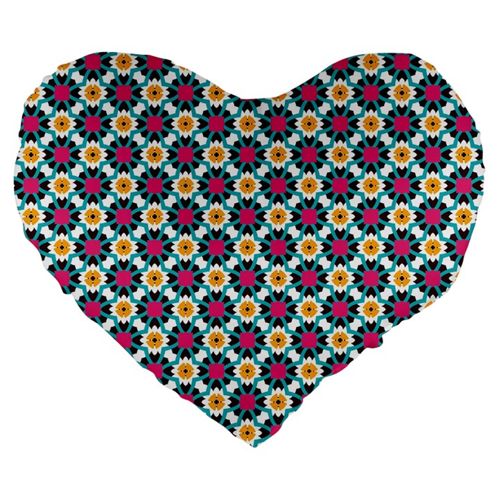 Cute abstract Pattern background Large 19  Premium Heart Shape Cushions