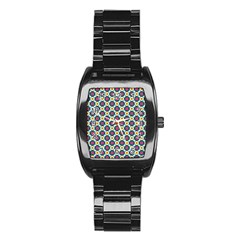 Cute Abstract Pattern Background Stainless Steel Barrel Watch