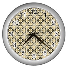 Cute Pretty Elegant Pattern Wall Clocks (silver) 