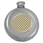 Cute Pretty Elegant Pattern Round Hip Flask (5 oz) Front