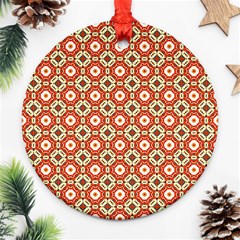 Cute Pretty Elegant Pattern Ornament (round) 