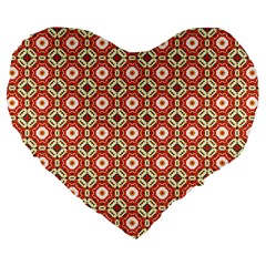 Cute Pretty Elegant Pattern Large 19  Premium Flano Heart Shape Cushions