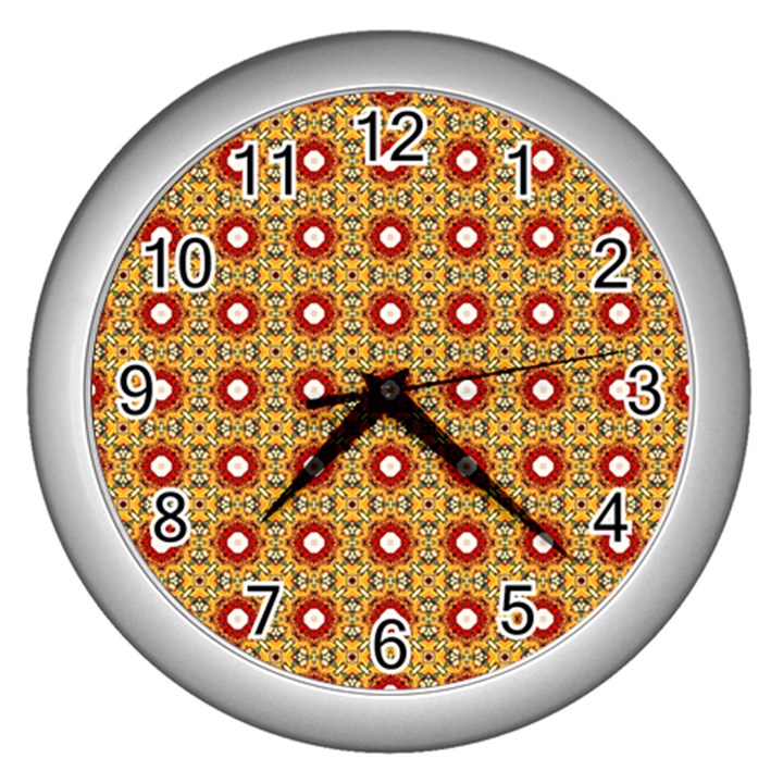 Cute Pretty Elegant Pattern Wall Clocks (Silver) 