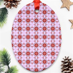 Cute Pretty Elegant Pattern Ornament (oval) 