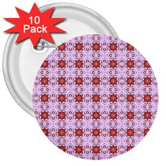 Cute Pretty Elegant Pattern 3  Buttons (10 Pack) 