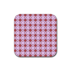 Cute Pretty Elegant Pattern Rubber Coaster (square) 