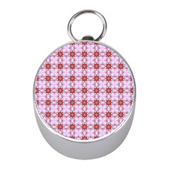 Cute Pretty Elegant Pattern Mini Silver Compasses