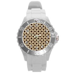 Cute Pretty Elegant Pattern Round Plastic Sport Watch (l)