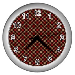 Cute Pretty Elegant Pattern Wall Clocks (silver) 