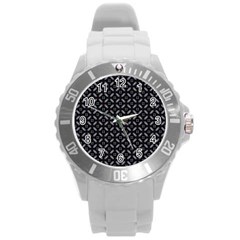 Cute Pretty Elegant Pattern Round Plastic Sport Watch (l)