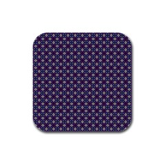 Cute Pretty Elegant Pattern Rubber Square Coaster (4 Pack) 