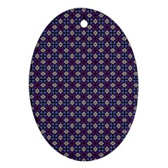 Cute Pretty Elegant Pattern Oval Ornament (two Sides)