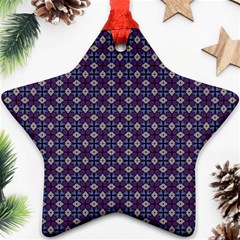 Cute Pretty Elegant Pattern Star Ornament (two Sides) 