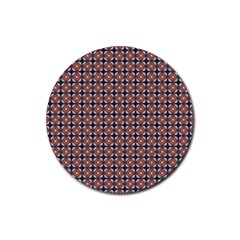 Cute Pretty Elegant Pattern Rubber Round Coaster (4 Pack) 