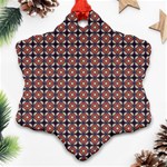 Cute Pretty Elegant Pattern Snowflake Ornament (2-Side) Front