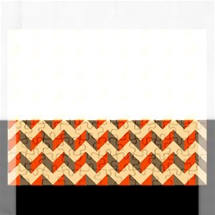 Modern Retro Chevron Patchwork Pattern  Rectangular Jigsaw Puzzl by GardenOfOphir