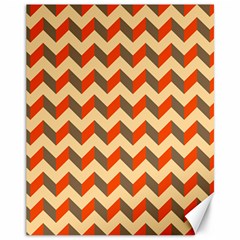 Modern Retro Chevron Patchwork Pattern  Canvas 11  X 14  