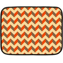 Modern Retro Chevron Patchwork Pattern  Double Sided Fleece Blanket (mini) 