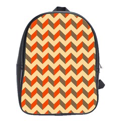 Modern Retro Chevron Patchwork Pattern  School Bags(large) 