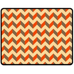 Modern Retro Chevron Patchwork Pattern  Fleece Blanket (medium) 