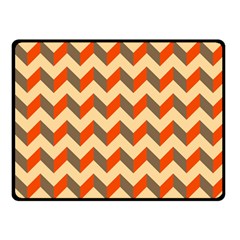 Modern Retro Chevron Patchwork Pattern  Fleece Blanket (small)