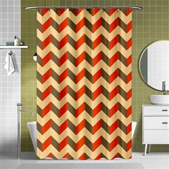 Modern Retro Chevron Patchwork Pattern  Shower Curtain 48  X 72  (small) 