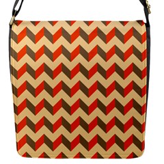 Modern Retro Chevron Patchwork Pattern  Flap Messenger Bag (s)