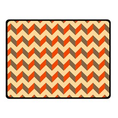 Modern Retro Chevron Patchwork Pattern  Double Sided Fleece Blanket (small) 