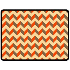 Modern Retro Chevron Patchwork Pattern  Double Sided Fleece Blanket (large) 