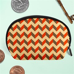 Modern Retro Chevron Patchwork Pattern  Accessory Pouches (large) 