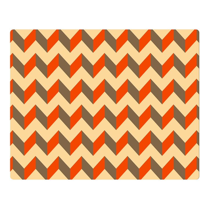 Modern Retro Chevron Patchwork Pattern  Double Sided Flano Blanket (Large) 