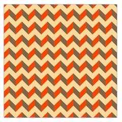 Modern Retro Chevron Patchwork Pattern  Large Satin Scarf (square)