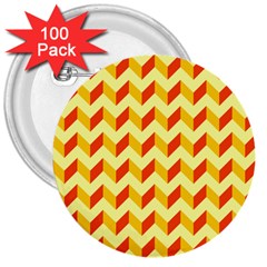 Modern Retro Chevron Patchwork Pattern  3  Buttons (100 Pack) 