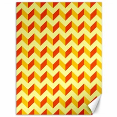 Modern Retro Chevron Patchwork Pattern  Canvas 36  X 48  