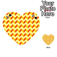 Modern Retro Chevron Patchwork Pattern  Playing Cards 54 (heart)  by GardenOfOphir