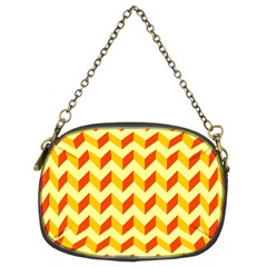 Modern Retro Chevron Patchwork Pattern  Chain Purses (two Sides) 