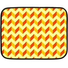 Modern Retro Chevron Patchwork Pattern  Double Sided Fleece Blanket (mini) 