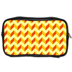 Modern Retro Chevron Patchwork Pattern  Toiletries Bags 2-side by GardenOfOphir