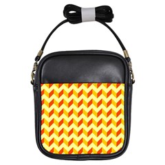 Modern Retro Chevron Patchwork Pattern  Girls Sling Bags